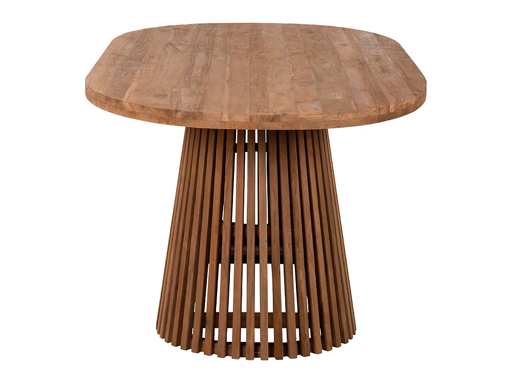 Table à manger ovale REMIK en teck recyclé 200×100×75,5 cm