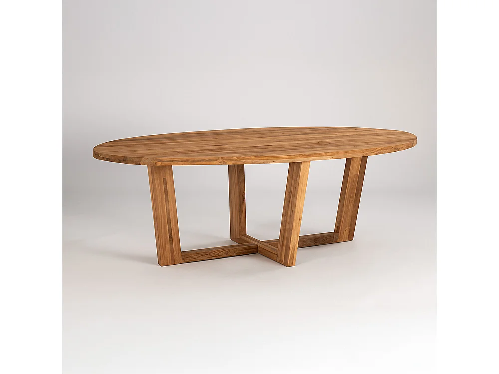 Table à manger CARIB ovale en teck recyclé naturel 250x110x78cm