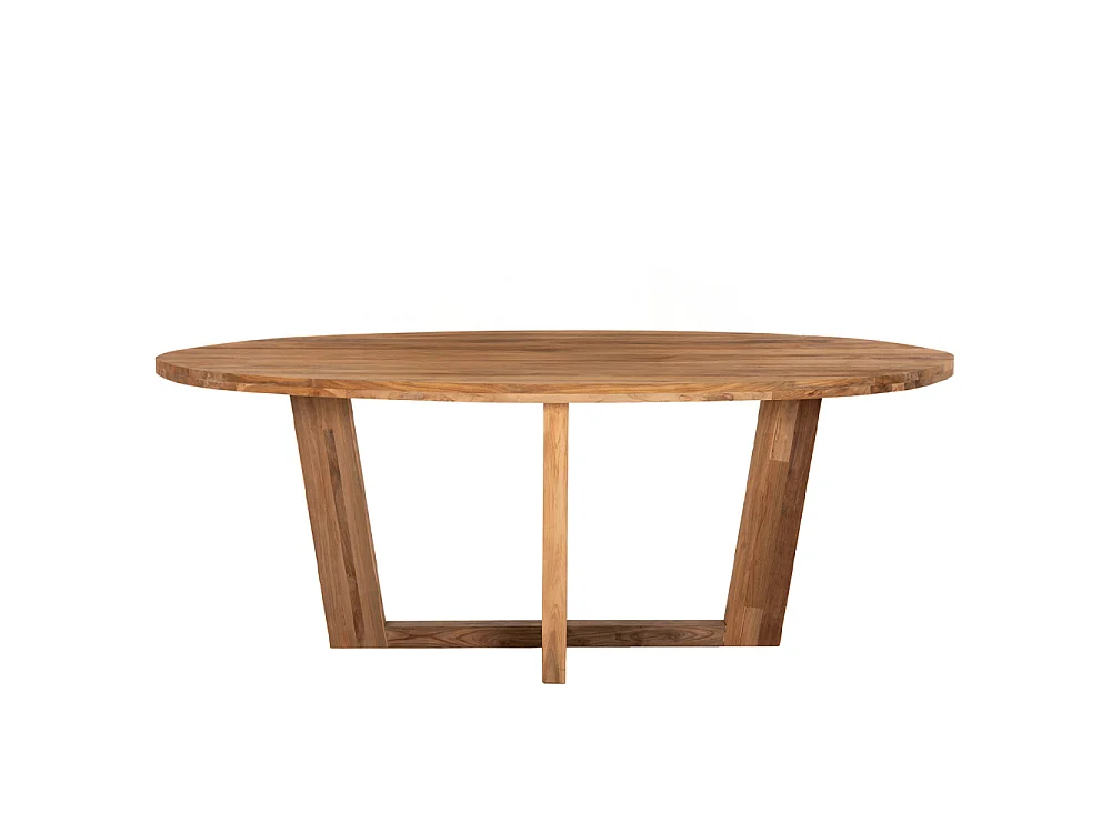 Table à manger CARIB ovale en teck recyclé naturel 250x110x78cm