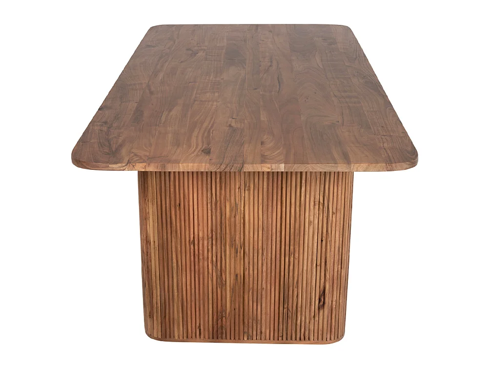 Table à manger rectangulaire  GROOT en bois massif d'acacia 200,5×100×72cm