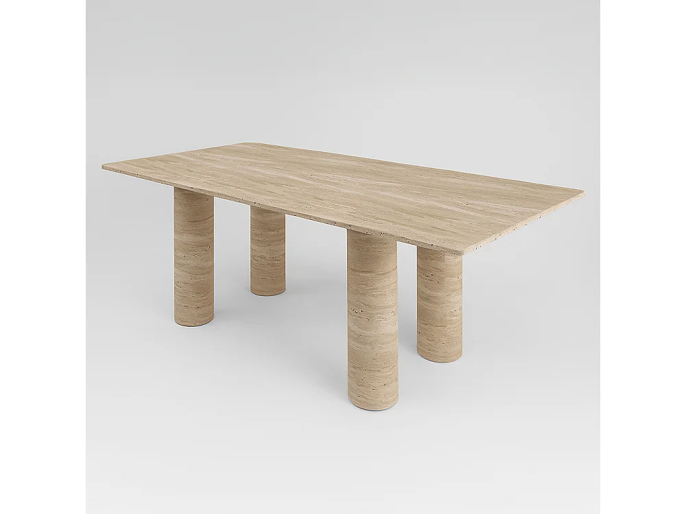 Table à manger BRUMA en Travertin Premium