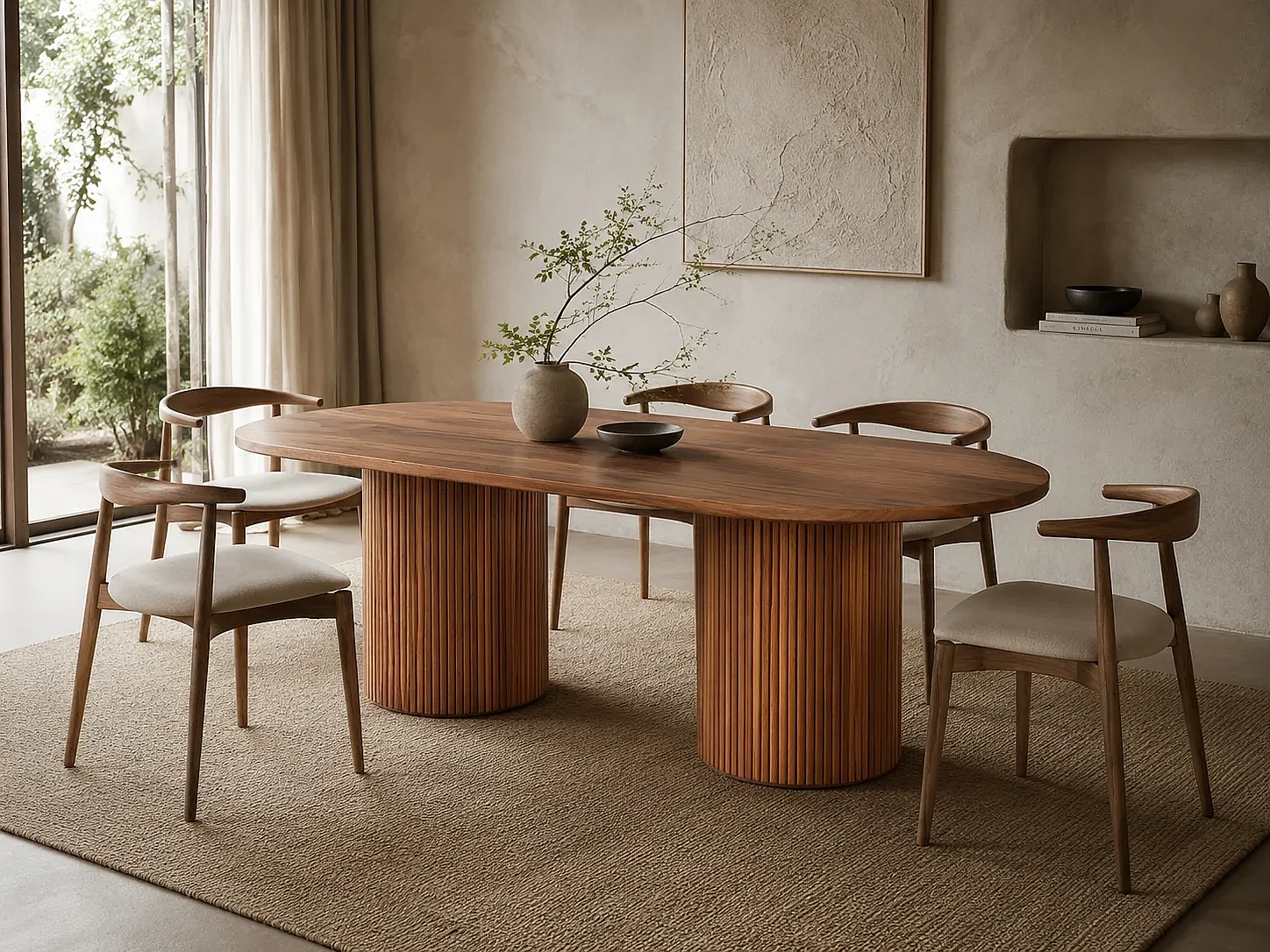 Table à manger DREMA en teck massif 200×110×77,5 cm
