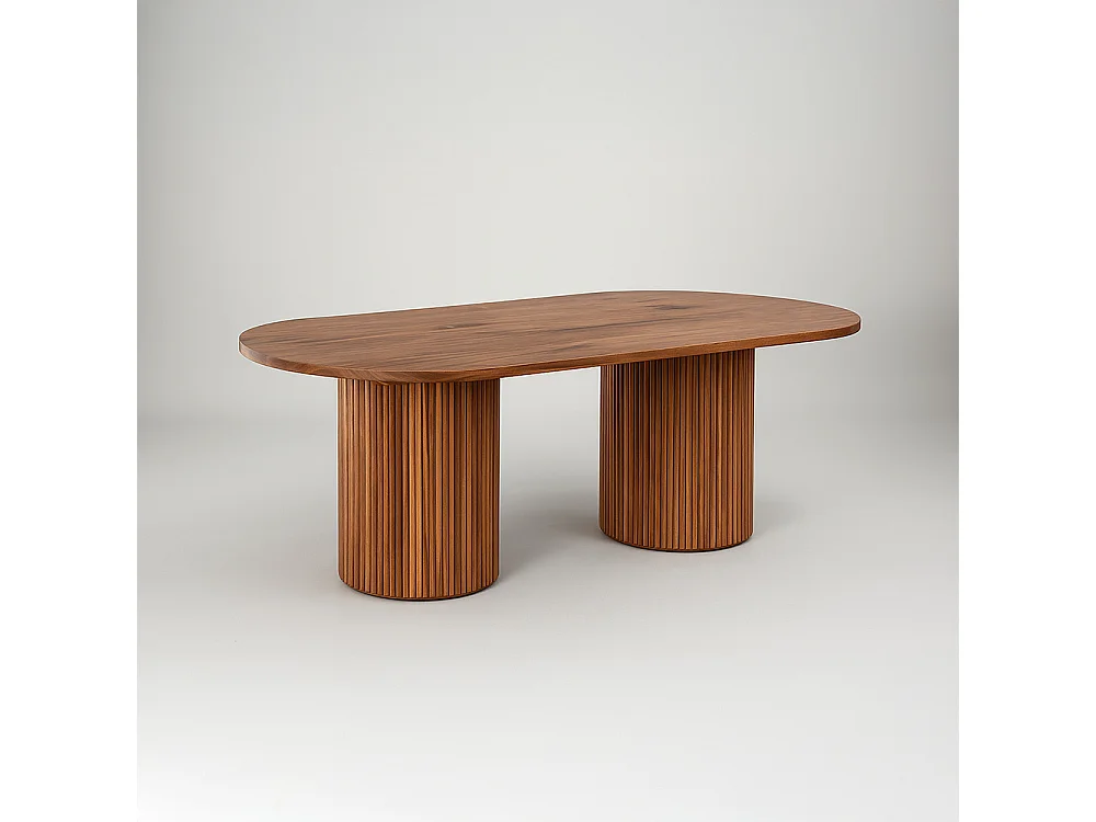Table à manger DREMA en teck massif 200×110×77,5 cm