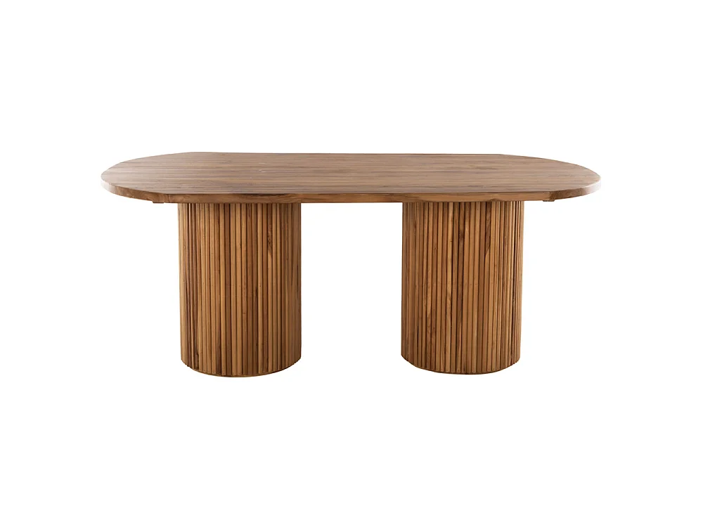 Table à manger DREMA en teck massif 200×110×77,5 cm