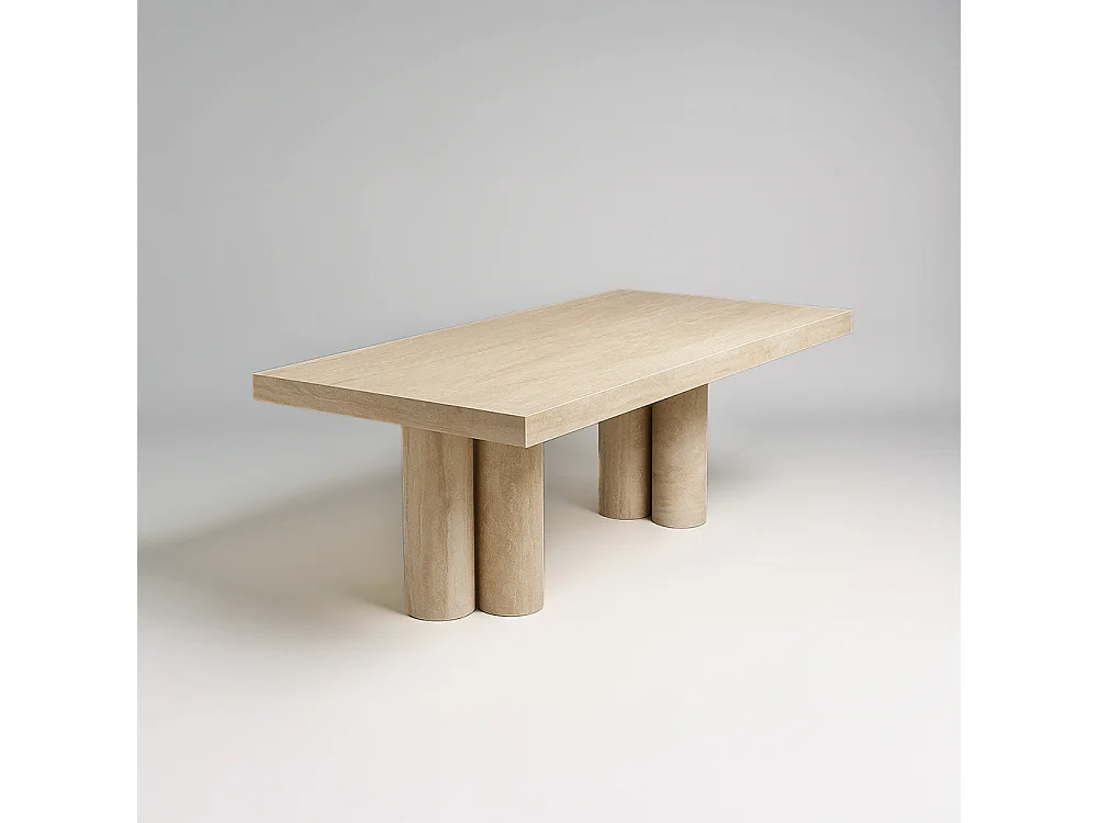 Table à manger ZEFYR en Travertin Premium