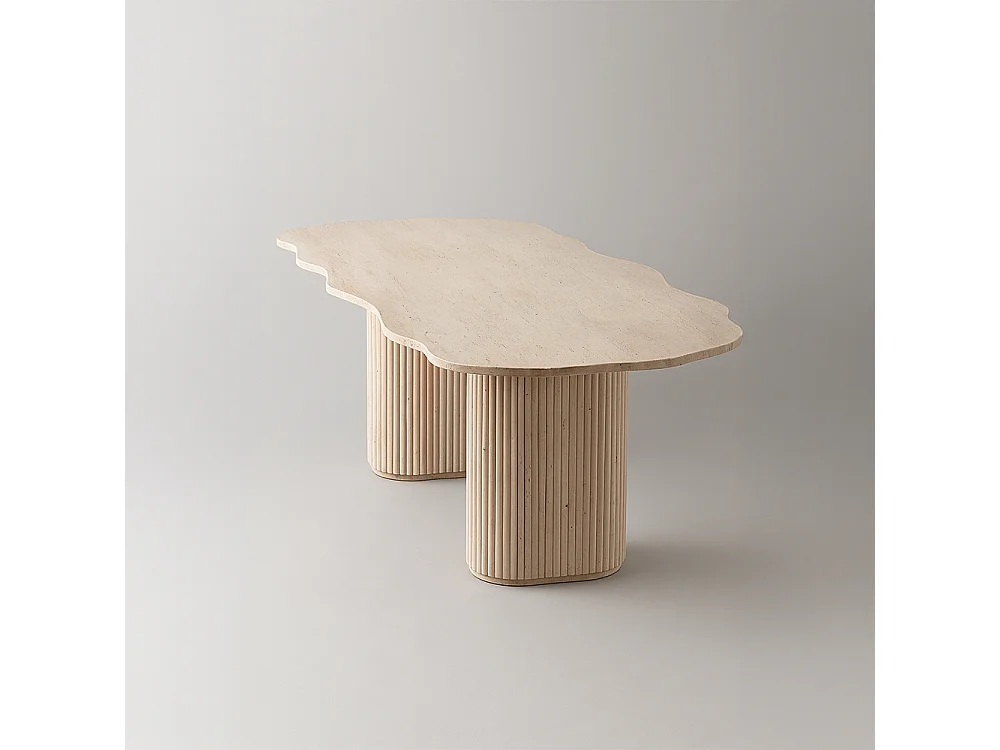 Table à manger SKANDI en Travertin