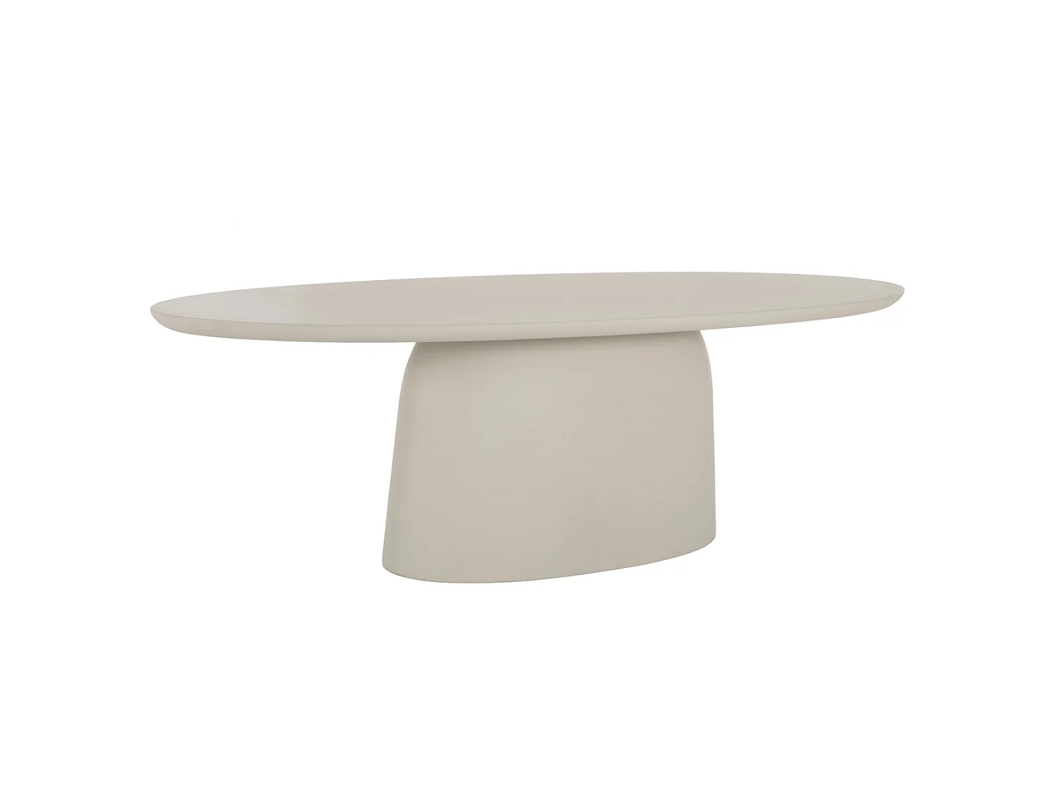 Table à manger Ovale BRECCAN BEIGE fibre ciment 240 x 100 x 75 cm