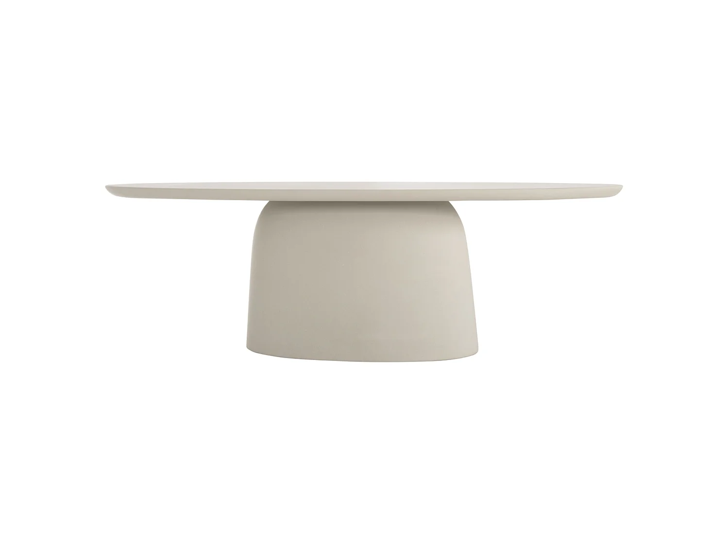 Table à manger Ovale BRECCAN BEIGE fibre ciment 240 x 100 x 75 cm