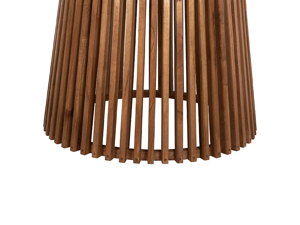 Table à manger ronde FRANTZ en bois massif de Mindi Ø 150×75 cm