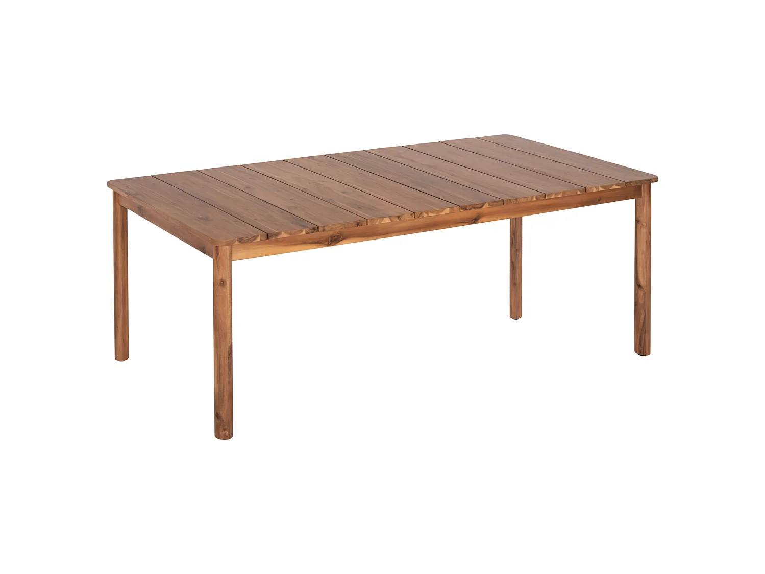 Table à manger NAVANT en bois macif coloris naturel 200 x 100 x 75 cm
