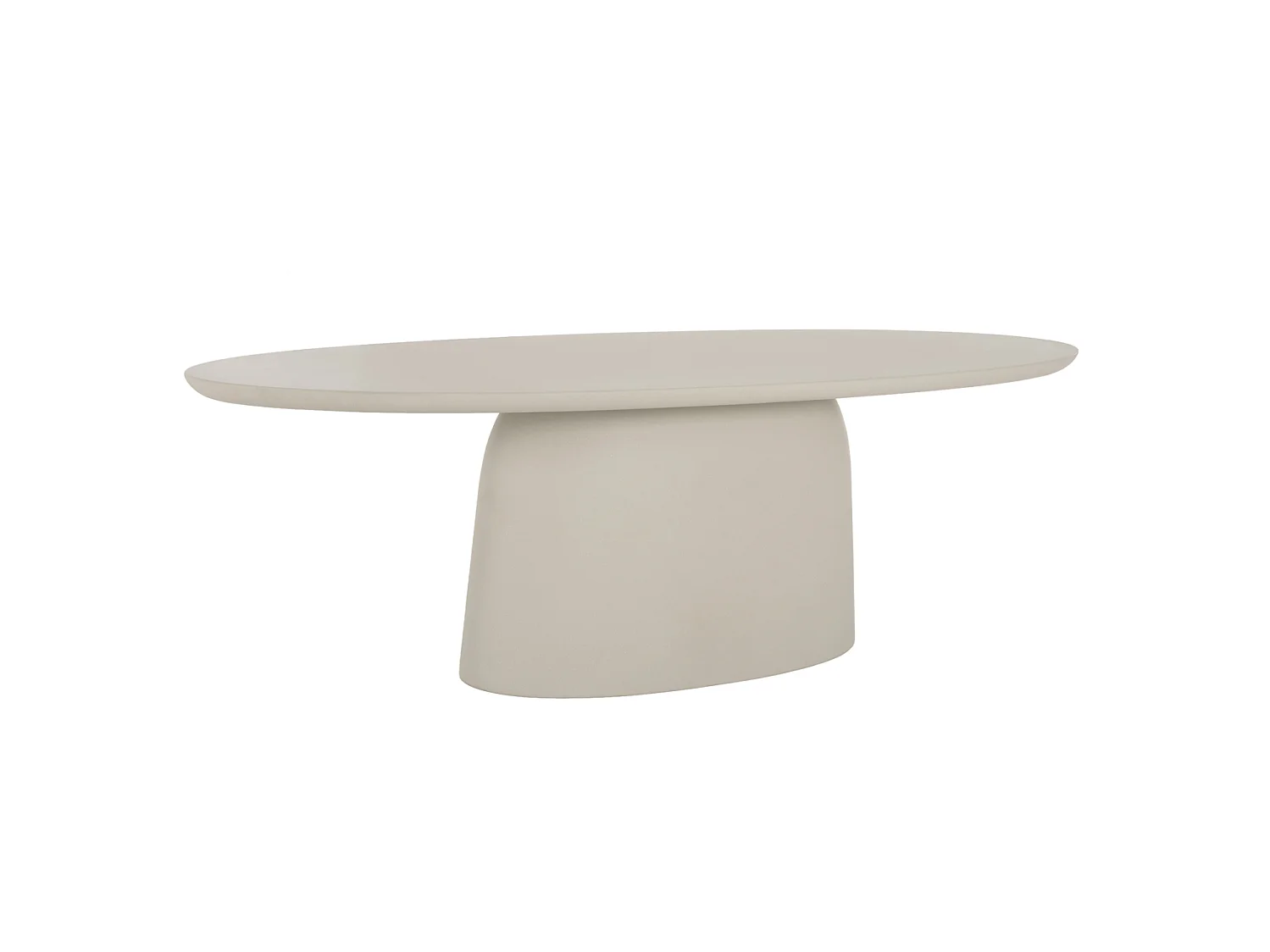 Table de jardin ovale BRECCAN BEIGE fibre ciment 130 x 70 x 40 cm
