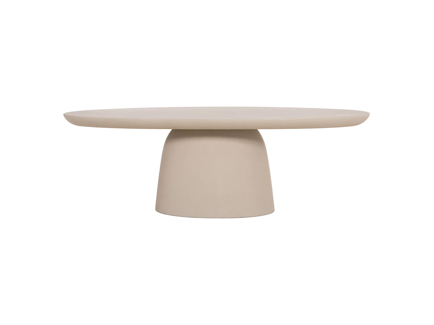 Ovale tuintafel BRECCAN BEIGE vezelcement 130 x 70 x 40 cm
