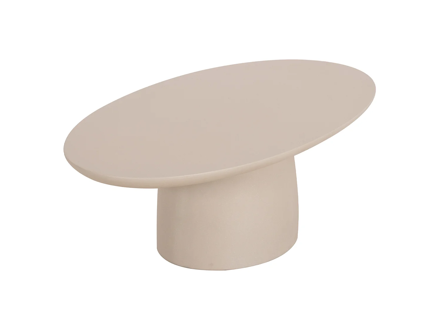Ovale tuintafel BRECCAN BEIGE vezelcement 130 x 70 x 40 cm
