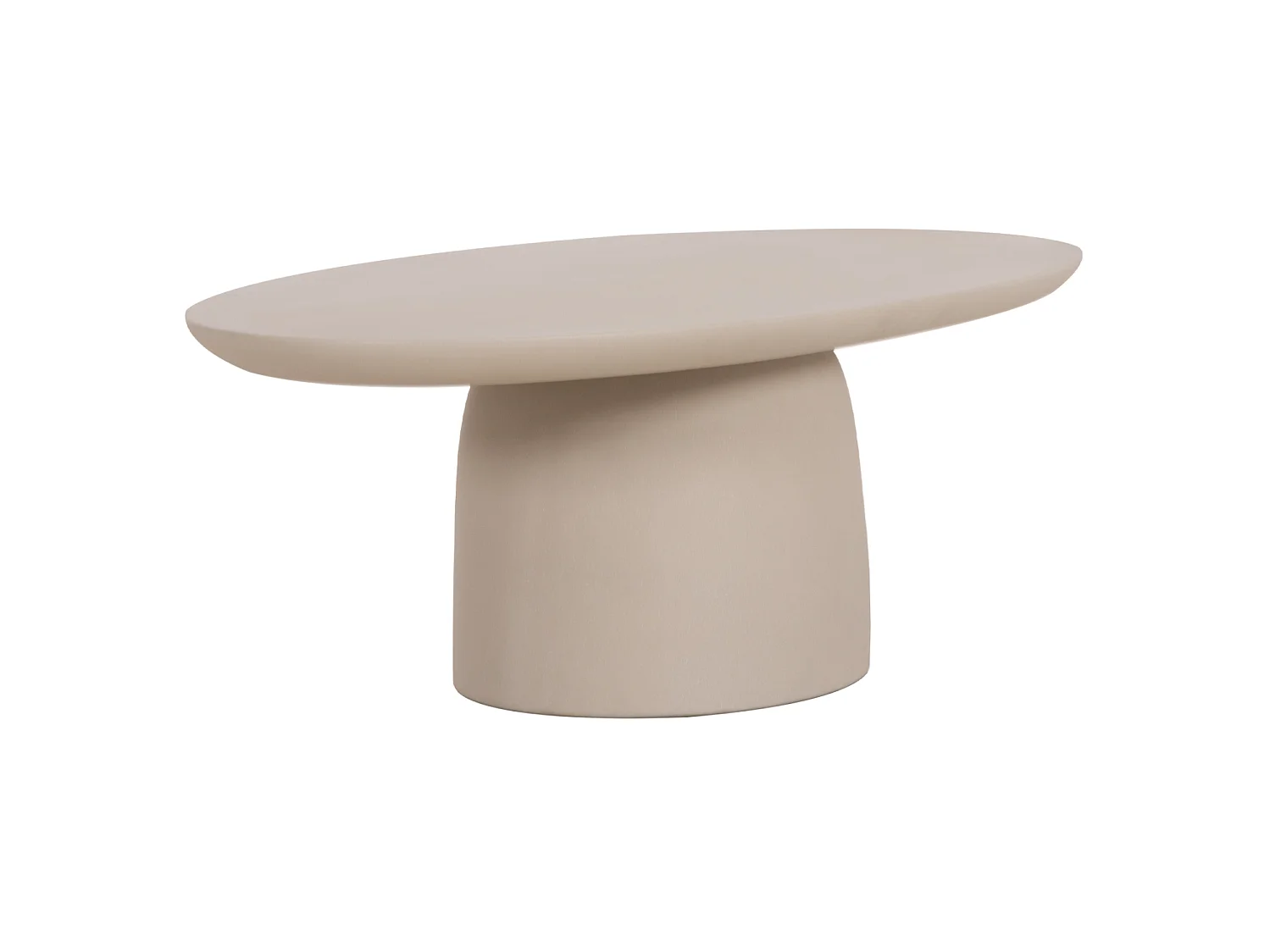 Ovale tuintafel BRECCAN BEIGE vezelcement 130 x 70 x 40 cm
