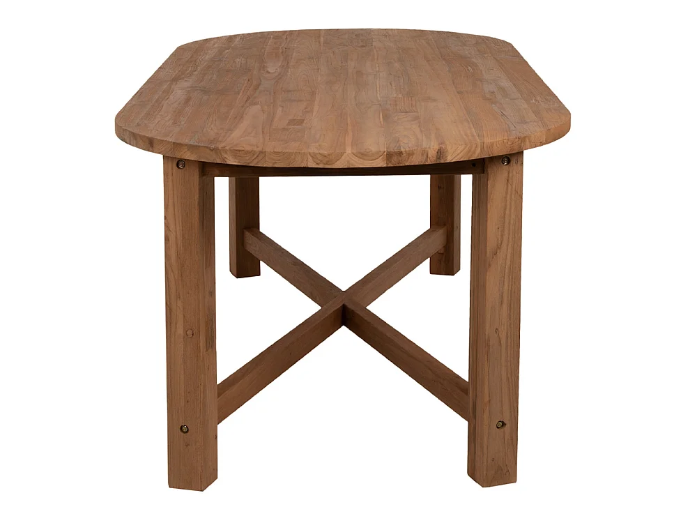 Table à manger KUTAI rectangulaire en teck recyclé naturel 200x90x75cm