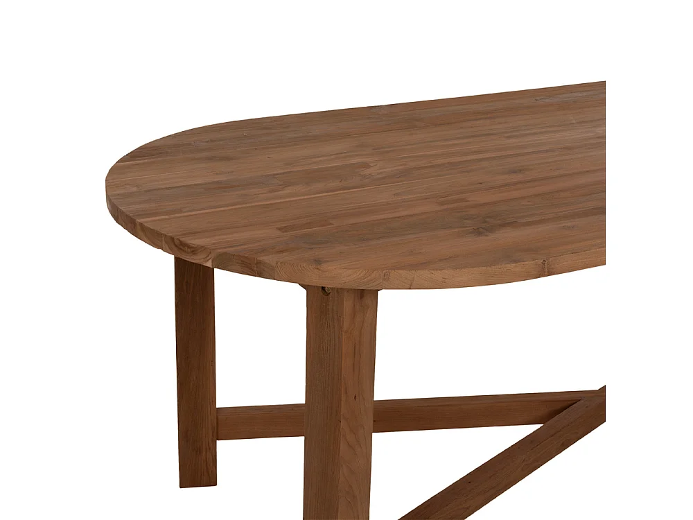 Table à manger KUTAI rectangulaire en teck recyclé naturel 200x90x75cm