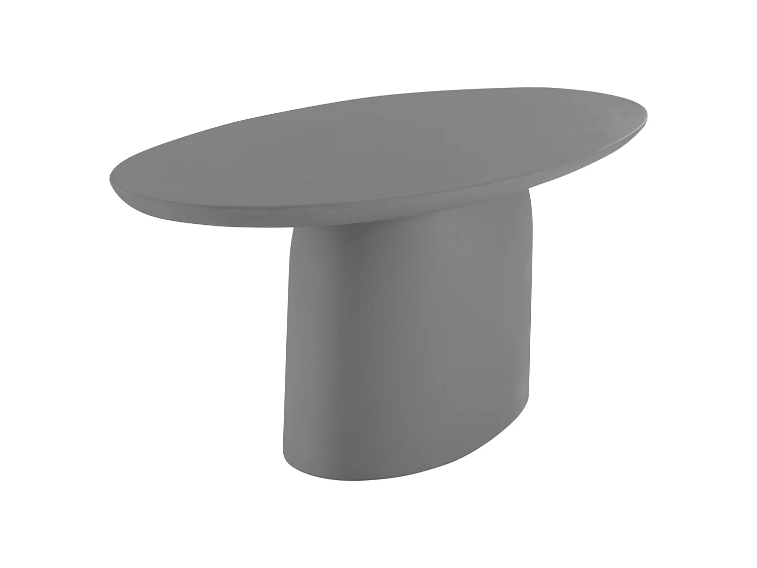 Table de jardin ovale BRECCAN gris fibre ciment 130 x 70 x 40 cm