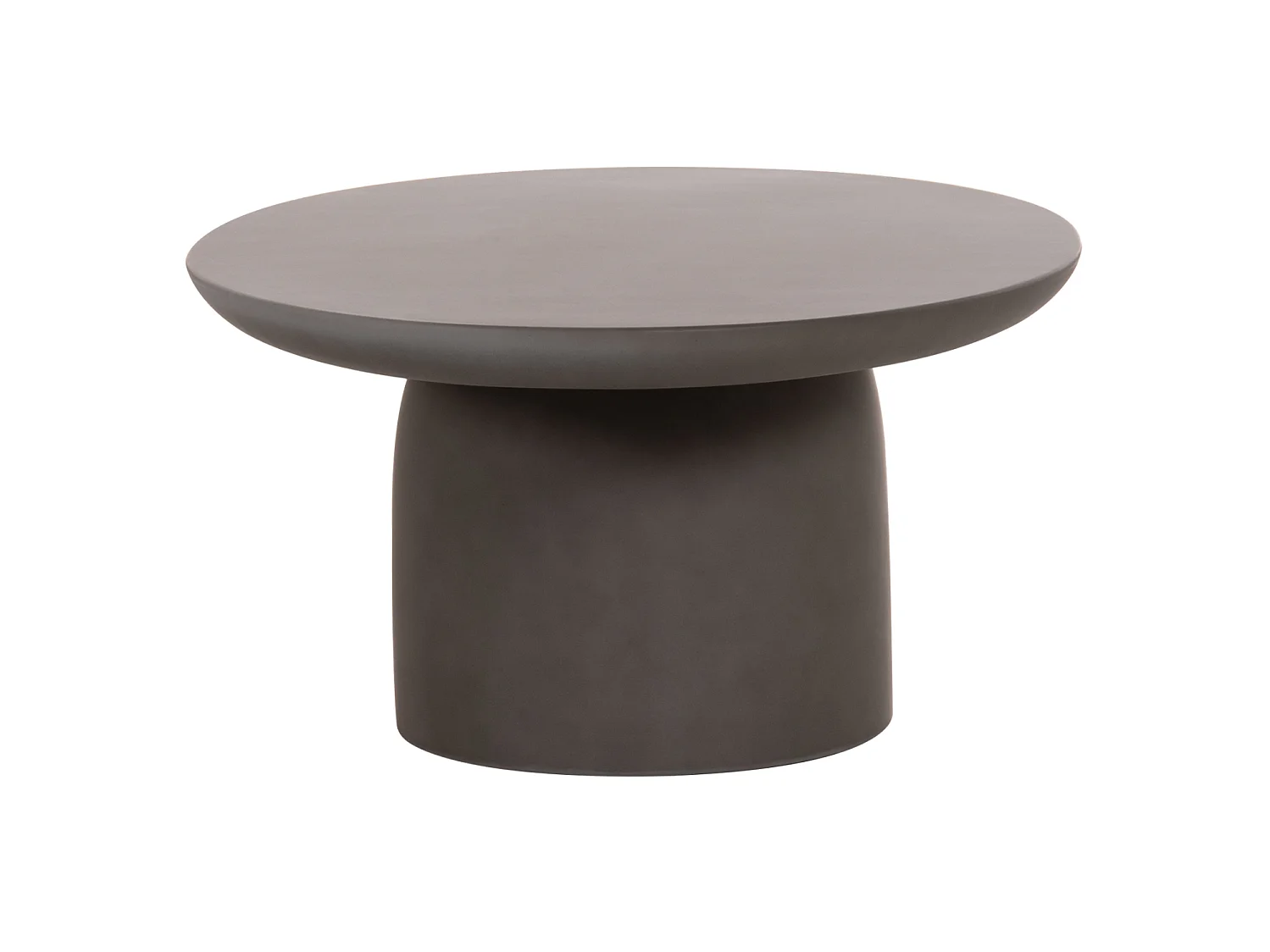 Ovale tuintafel BRECCAN grijs vezelcement 130 x 70 x 40 cm