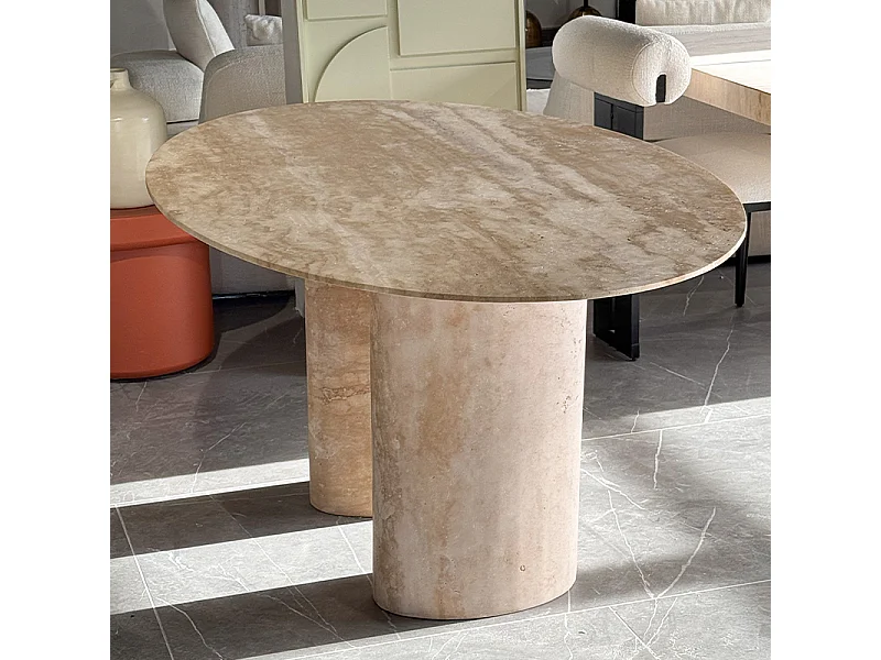 Table à manger ATLAS en Travertin Premium