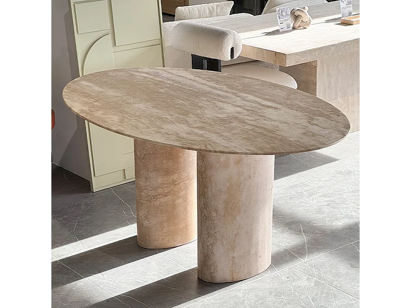 Table à manger ATLAS en Travertin Premium
