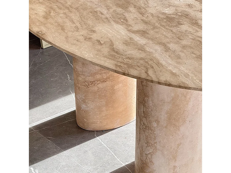 Table à manger ATLAS en Travertin Premium