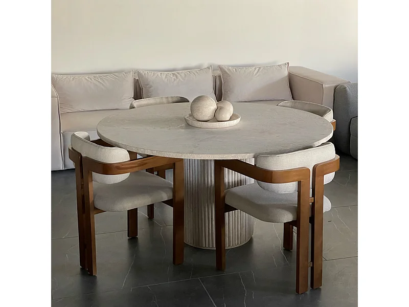 Table à manger VENUS en Travertin