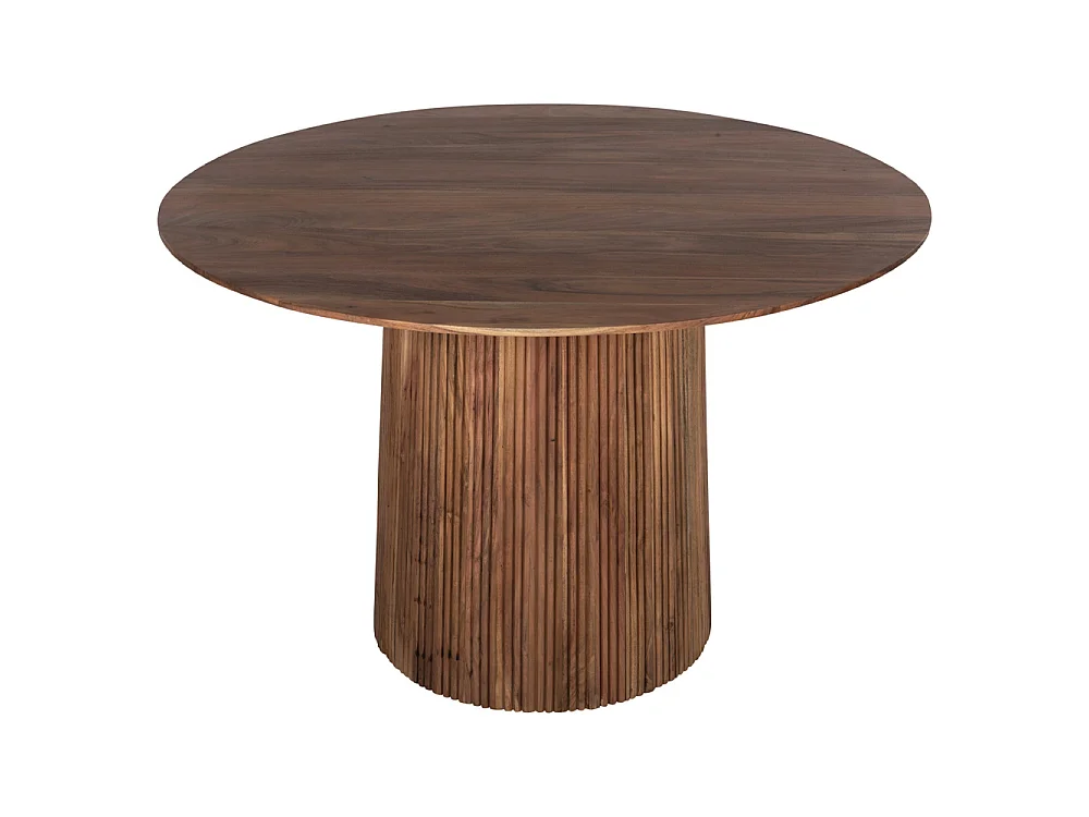 Table à manger ronde GROOT en bois massif d'acacia Ø 120×79cm