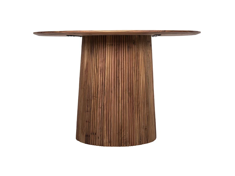 Table à manger ronde GROOT en bois massif d'acacia Ø 120×79cm
