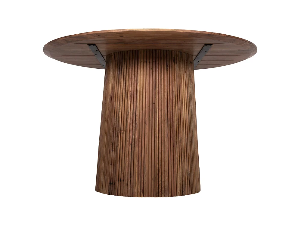 Table à manger ronde GROOT en bois massif d'acacia Ø 120×79cm