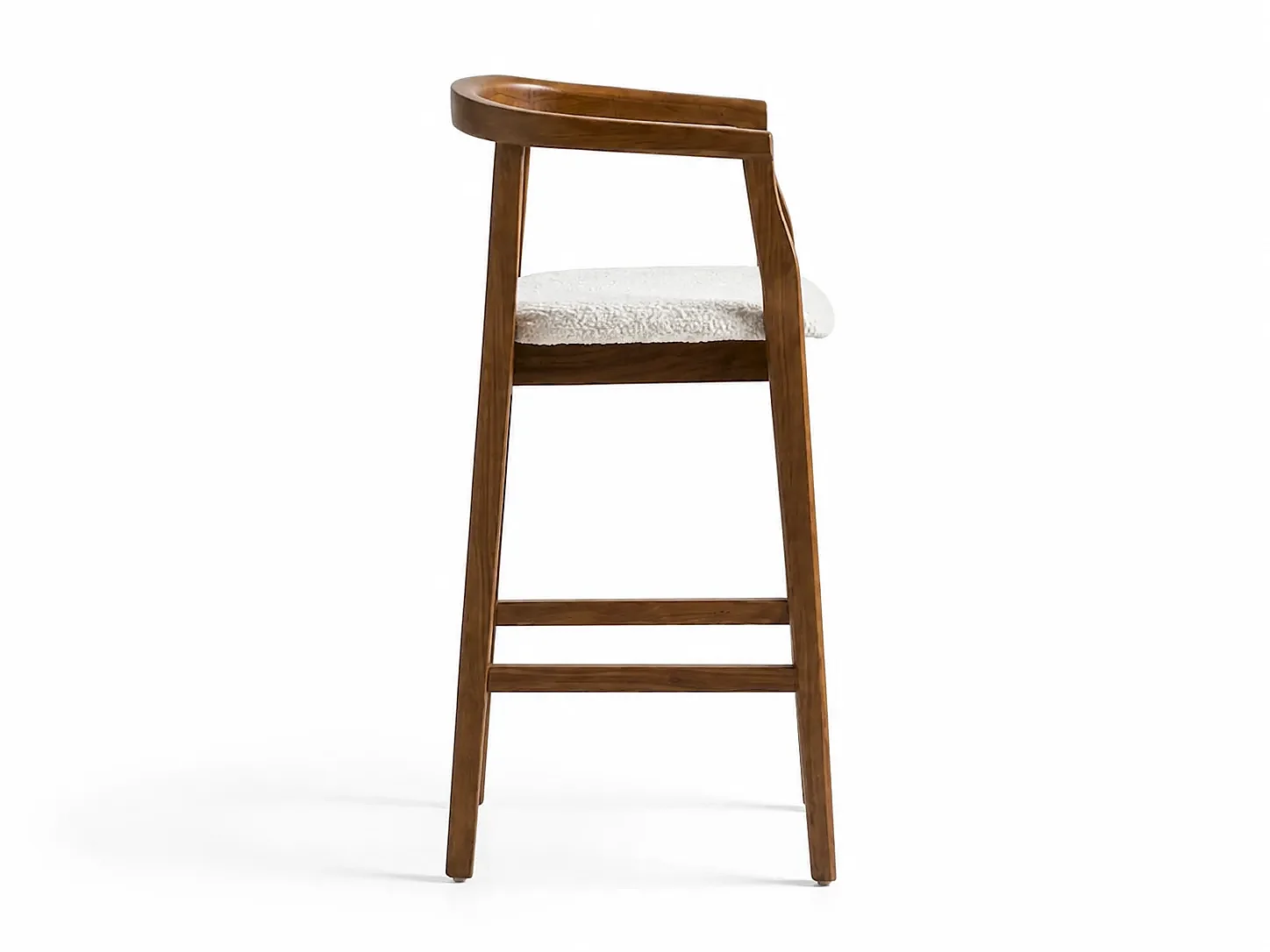 Chaise haute GIO bois et cuir noir