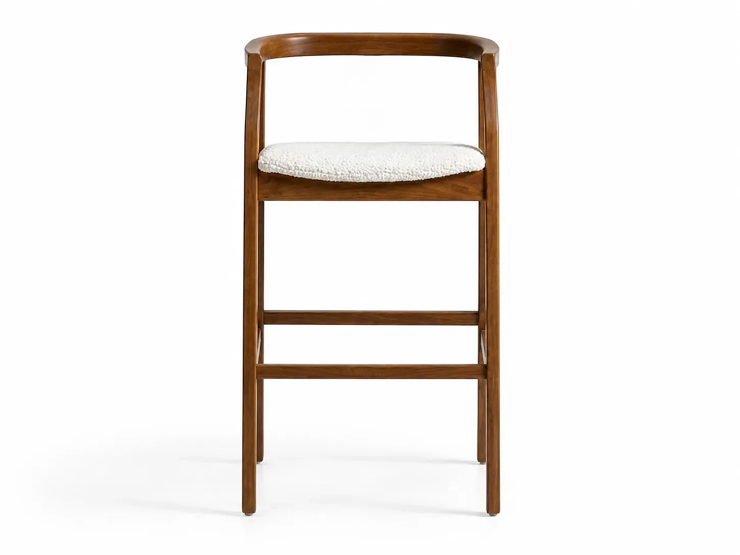 Chaise haute GIO bois et cuir noir