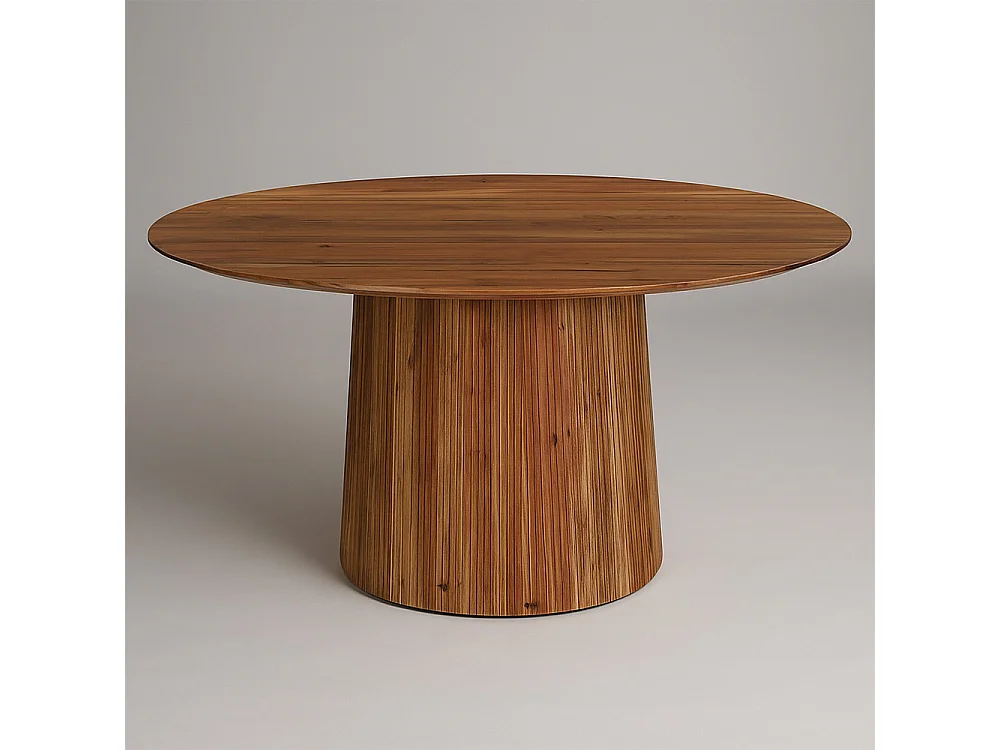 Table à manger ronde GROOT en bois massif d'acacia Ø 150×76cm