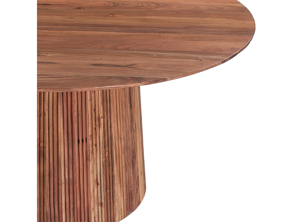 Table à manger ronde GROOT en bois massif d'acacia Ø 150×76cm