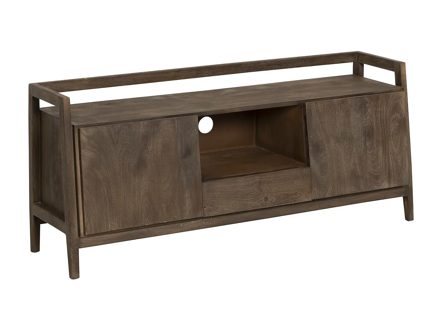 Meuble TV en bois de manguier marron Emile