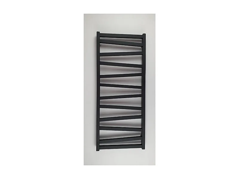 Radiateur sèche-serviettes eau chaude design CYRKA 97 x 50 cm noir mat