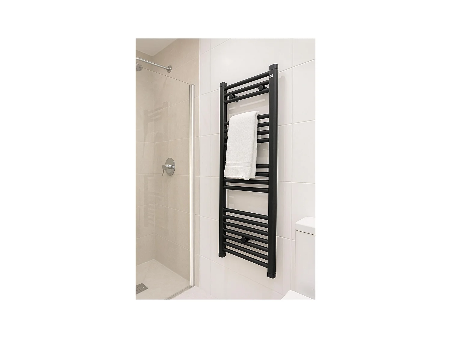 Radiateur sèche-serviettes eau chaude CODA 120 x 60 cm noir mat