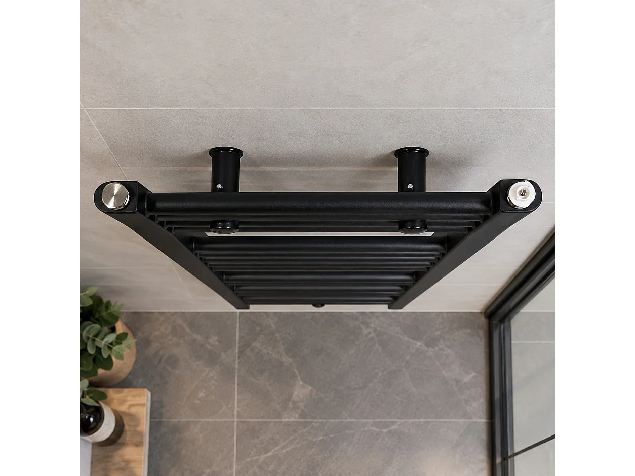 Radiateur sèche-serviettes eau chaude CODA 120 x 60 cm noir mat