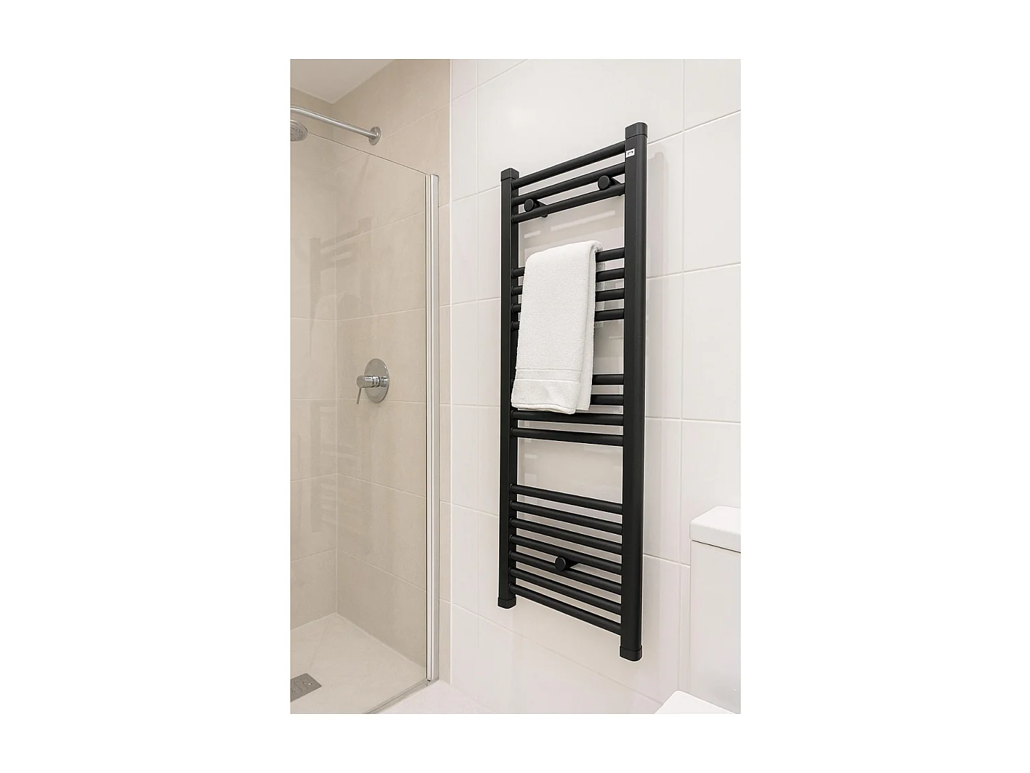 Radiateur sèche-serviettes eau chaude CODA 120 x 60 cm noir mat