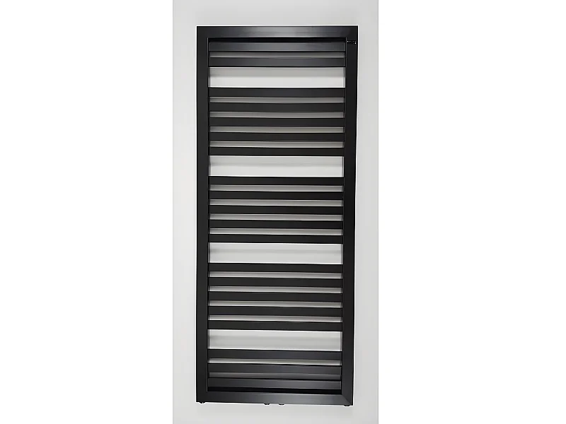 Radiateur sèche-serviettes eau chaude design KLEA 128 x 54 cm noir mat