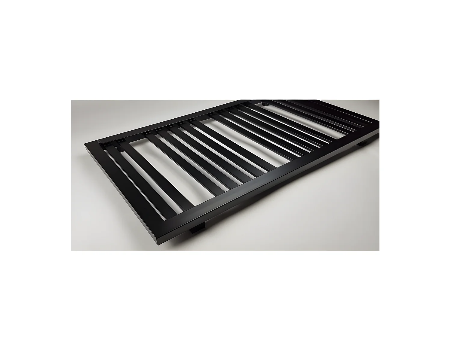 Radiateur sèche-serviettes eau chaude design KLEA 128 x 54 cm noir mat