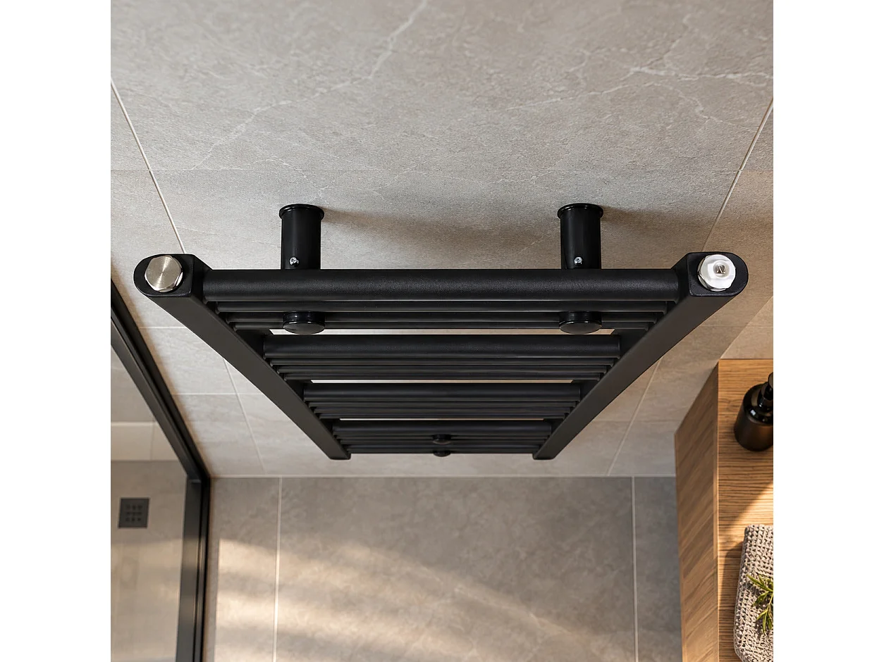 Radiateur sèche-serviettes eau chaude CODA 120 x 50 cm noir mat