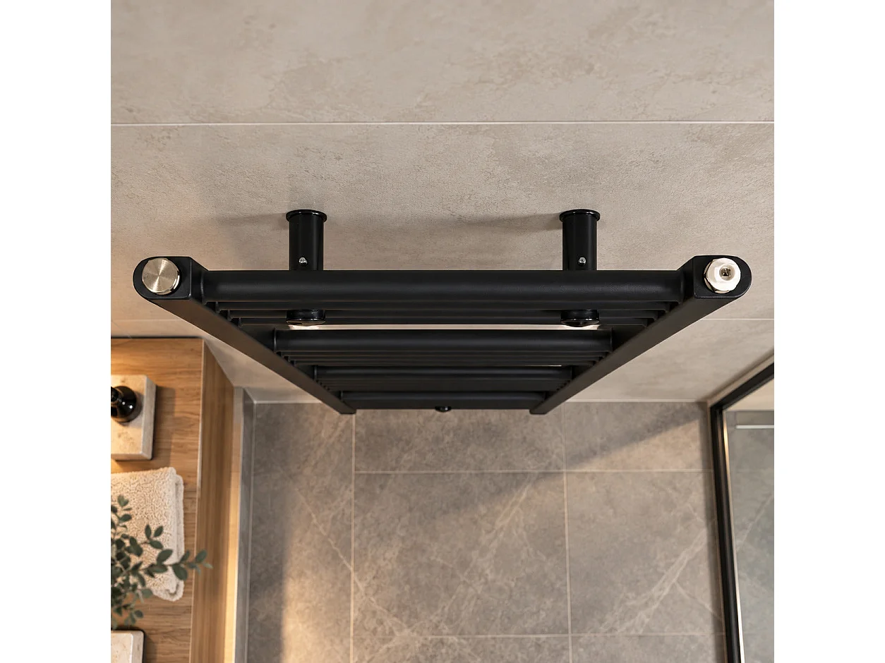 Radiateur sèche-serviettes eau chaude CODA 160 x 60 cm noir mat