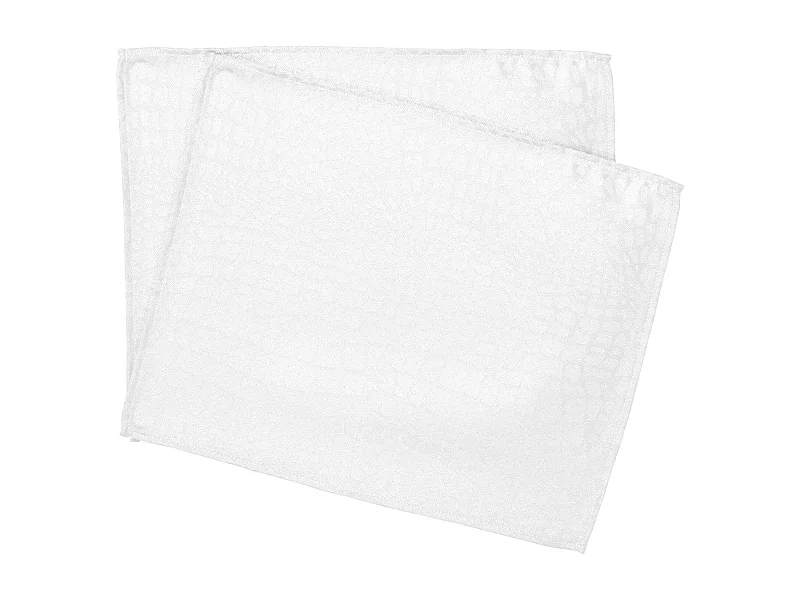 Lot de 2 sets de table 35x45 cm Jacquard 100% polyester LOUNGE blanc