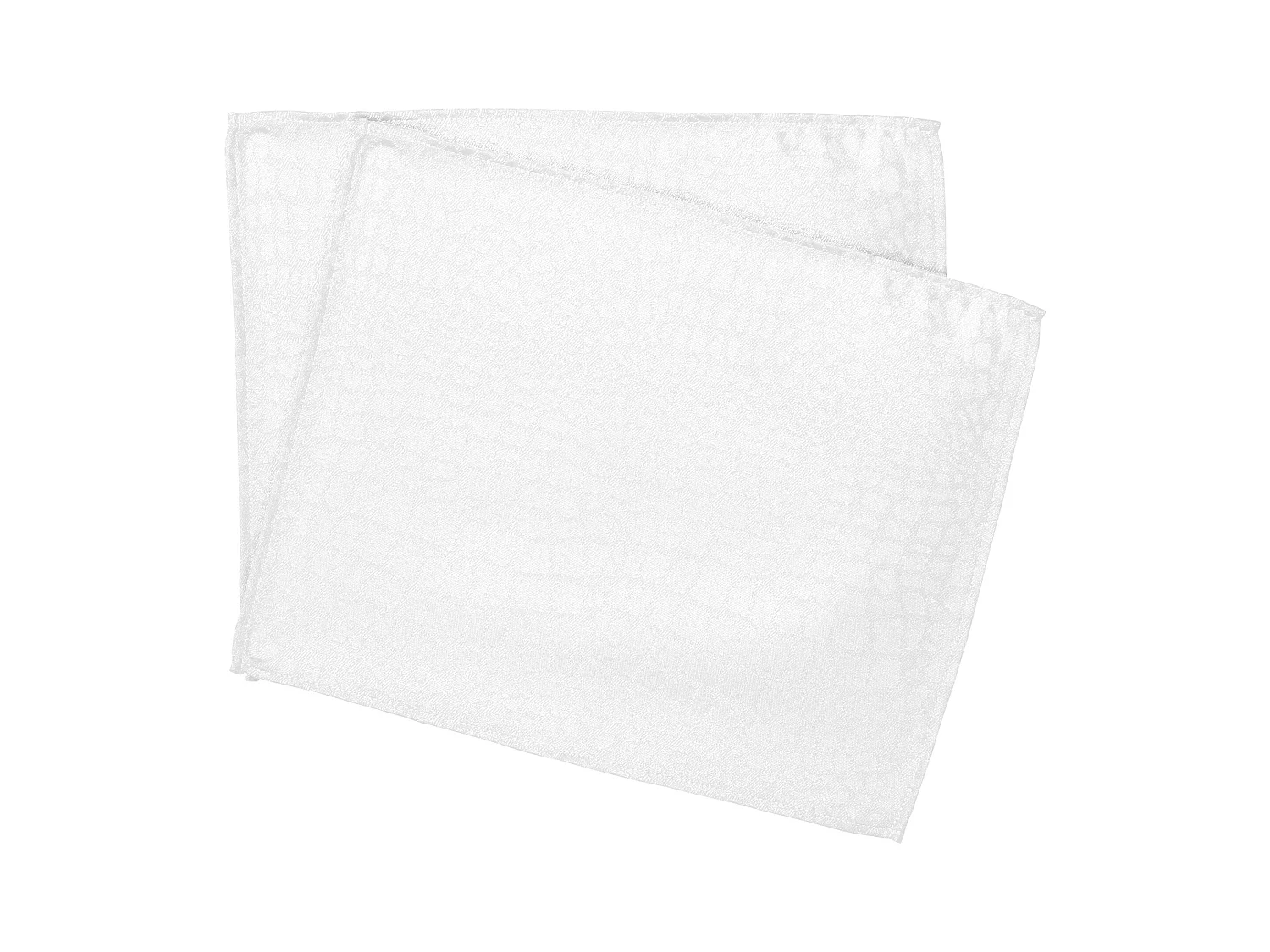 Lot de 2 sets de table 35x45 cm Jacquard 100% polyester LOUNGE blanc