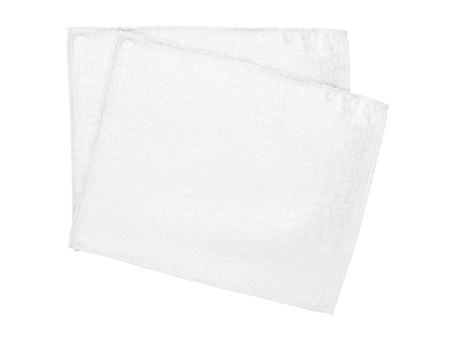 Lot de 2 sets de table 35x45 cm Jacquard 100% polyester LOUNGE blanc