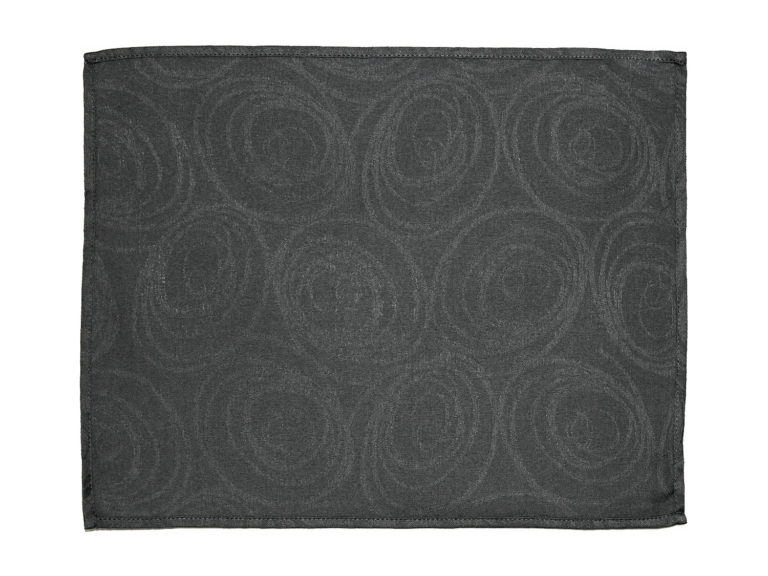 Lot de 2 sets de table 35x45 cm Jacquard coton SPIRALE anthracite