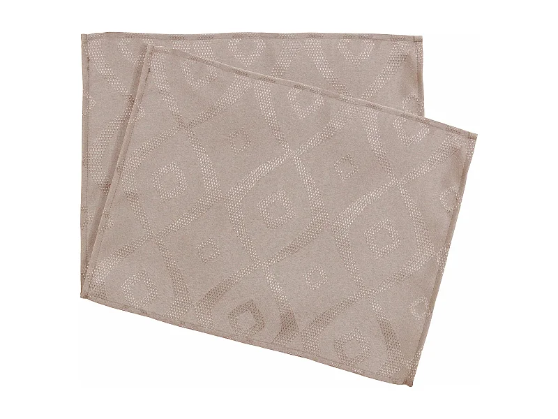 Lot de 2 sets de table 35x45 cm Jacquard 100% polyester BRUNCH taupe