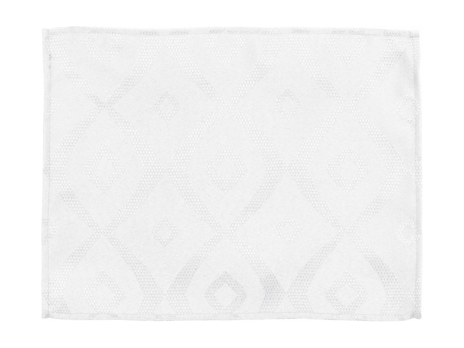 Lot de 2 sets de table 35x45 cm Jacquard 100% polyester BRUNCH blanc