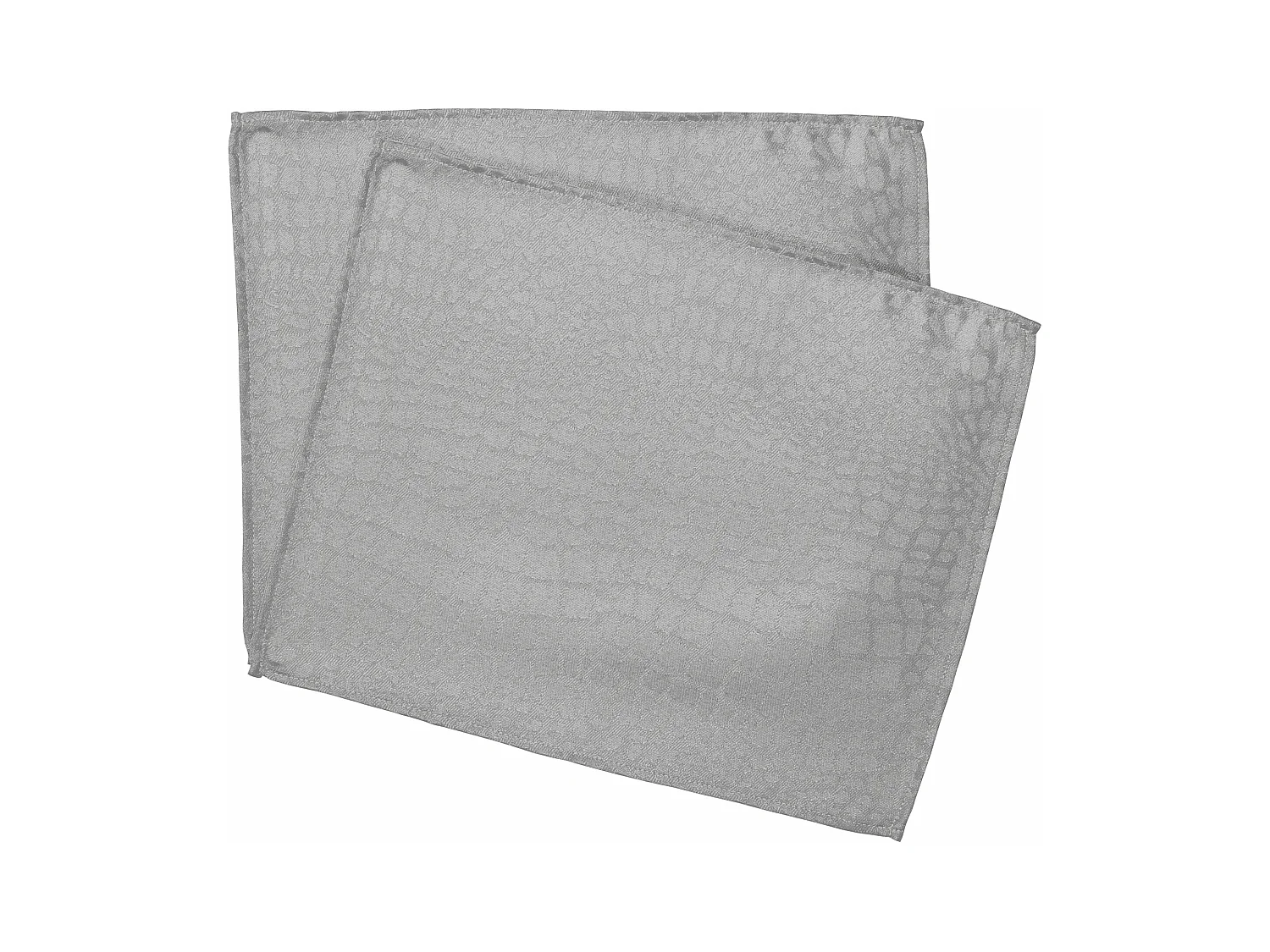 Lot de 2 sets de table 35x45 cm Jacquard 100% polyester LOUNGE perle