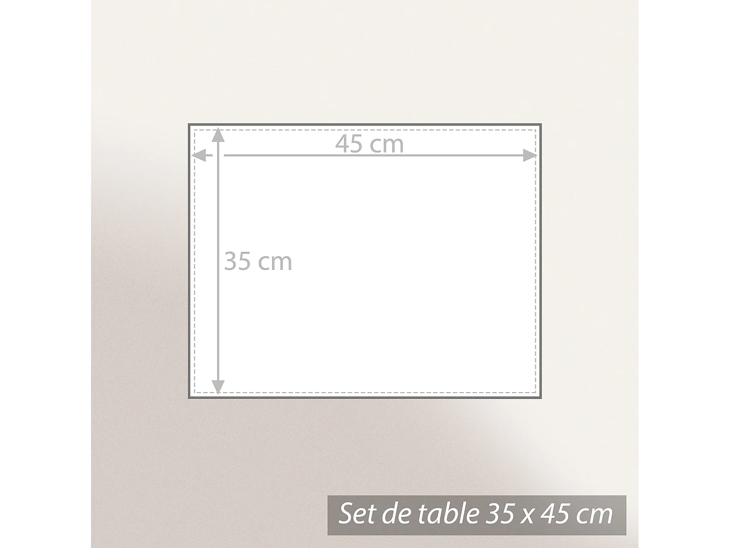 Lot de 2 sets de table 35x45 cm Jacquard 100% polyester LOUNGE perle